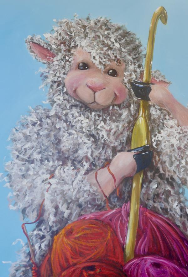 Maryland Sheep and Wool Festival - Painting of Sheep and Wool