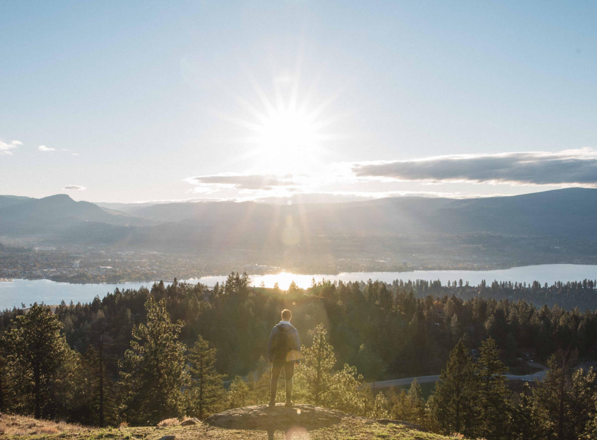 Rose Valley Regional Park - View of Kelowna Sunrise