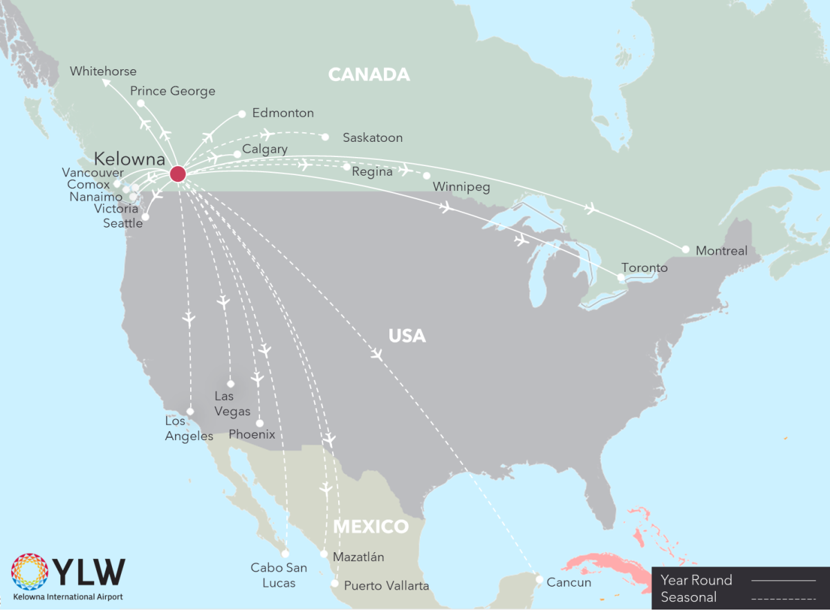 YLW Flight Map