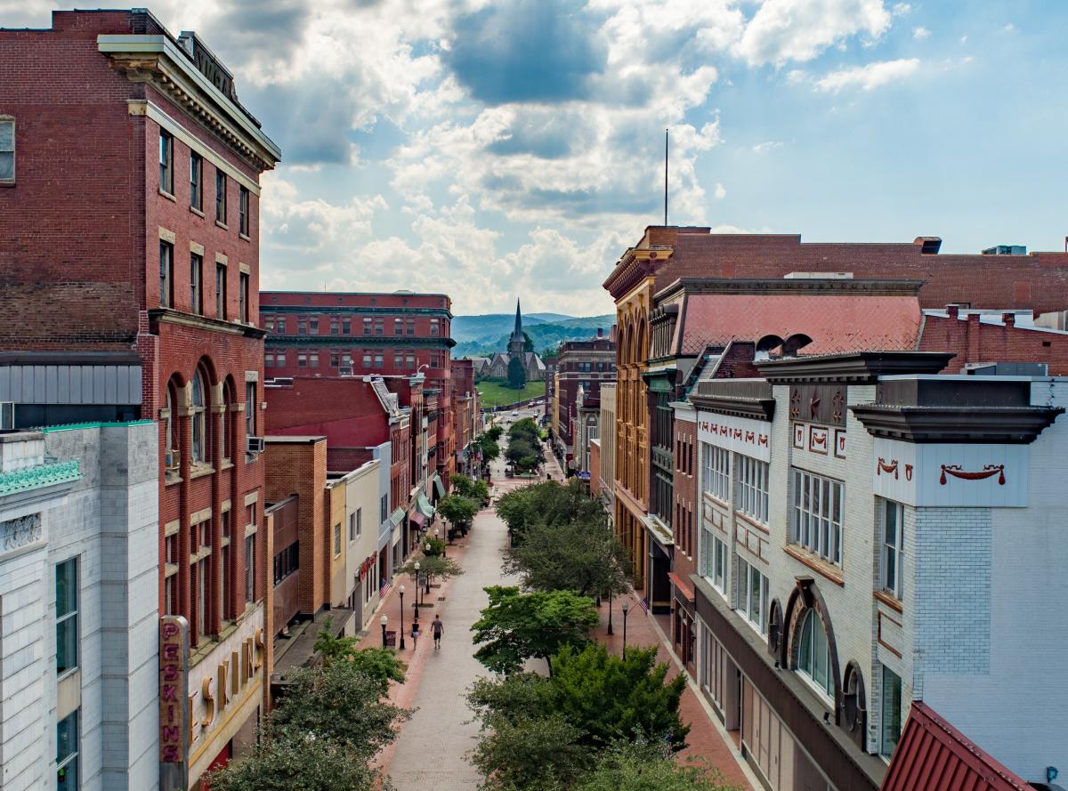Aerial Downtown Cumberland - Architecture - Photo Credit Ryan Brenneman
