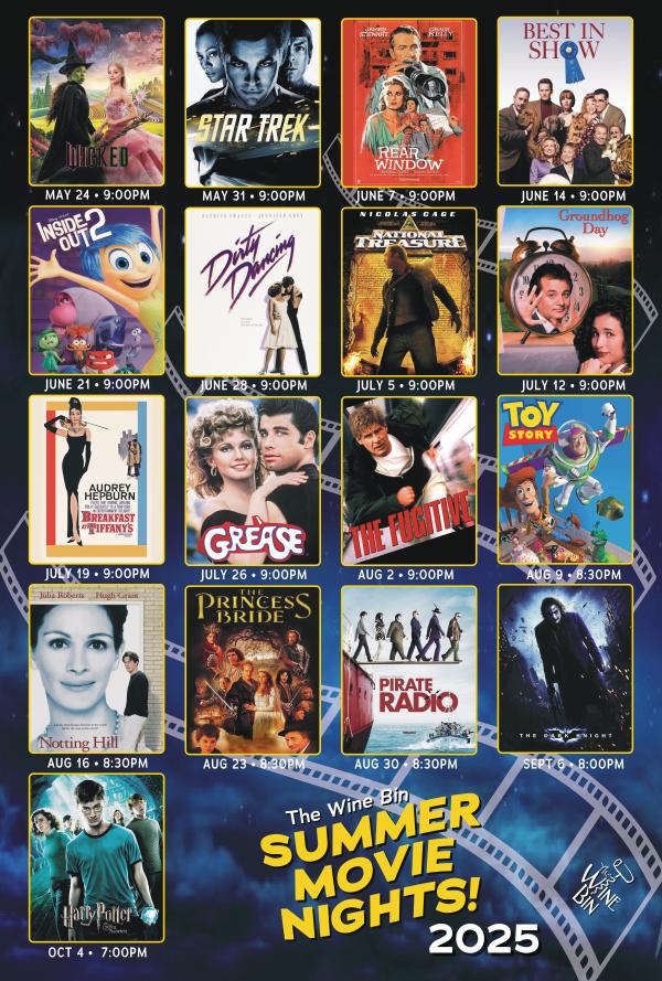 2025 Outdoor Movies in Howard County at The Wine Bin