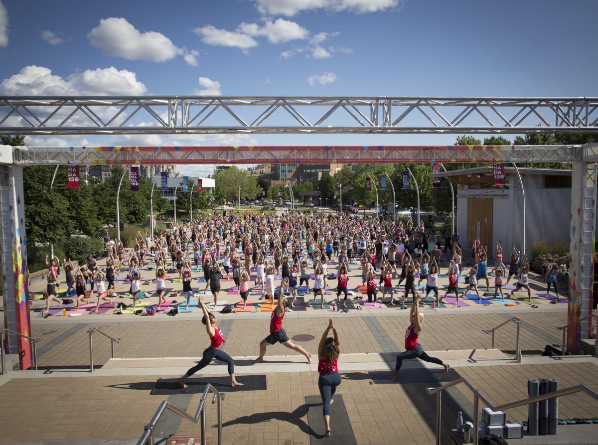 Okanagan's Largest Outdoor Yoga Class