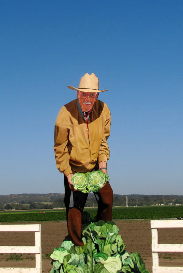 Lettuce man at The Farm, Salinas