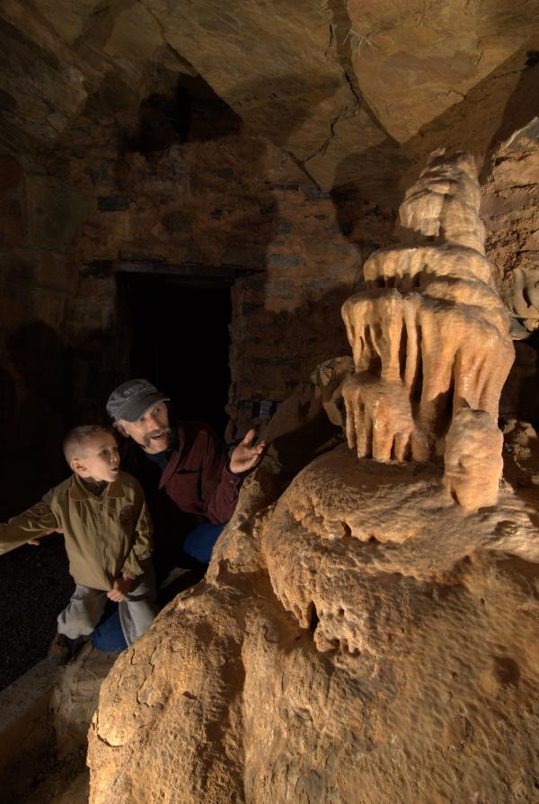 Man & Boy in a cave