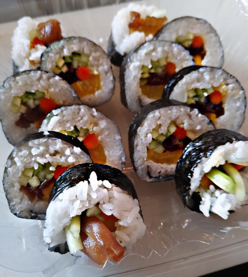 A vegetable roll from Sushi King