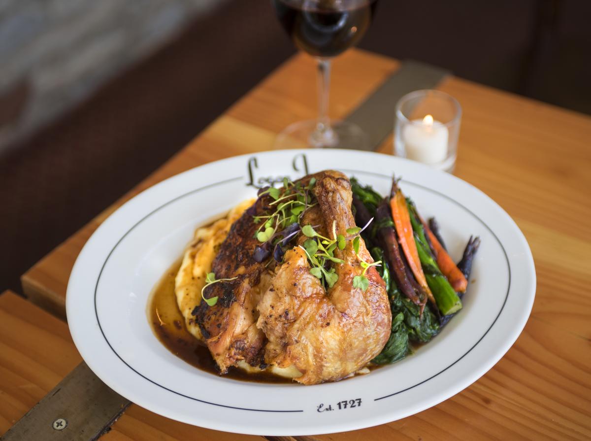 American continental cuisine served in historic inn, circa 1727. Enjoy a wide variety of entrees including grilled meats, seafood, pasta, vegetarian and daily specials. Outdoor dining in season. Groups welcome.