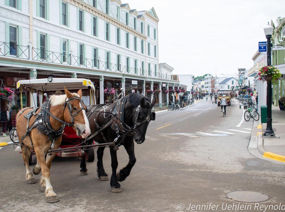 Horse Drawn Carriage Downtown Mackinac Island