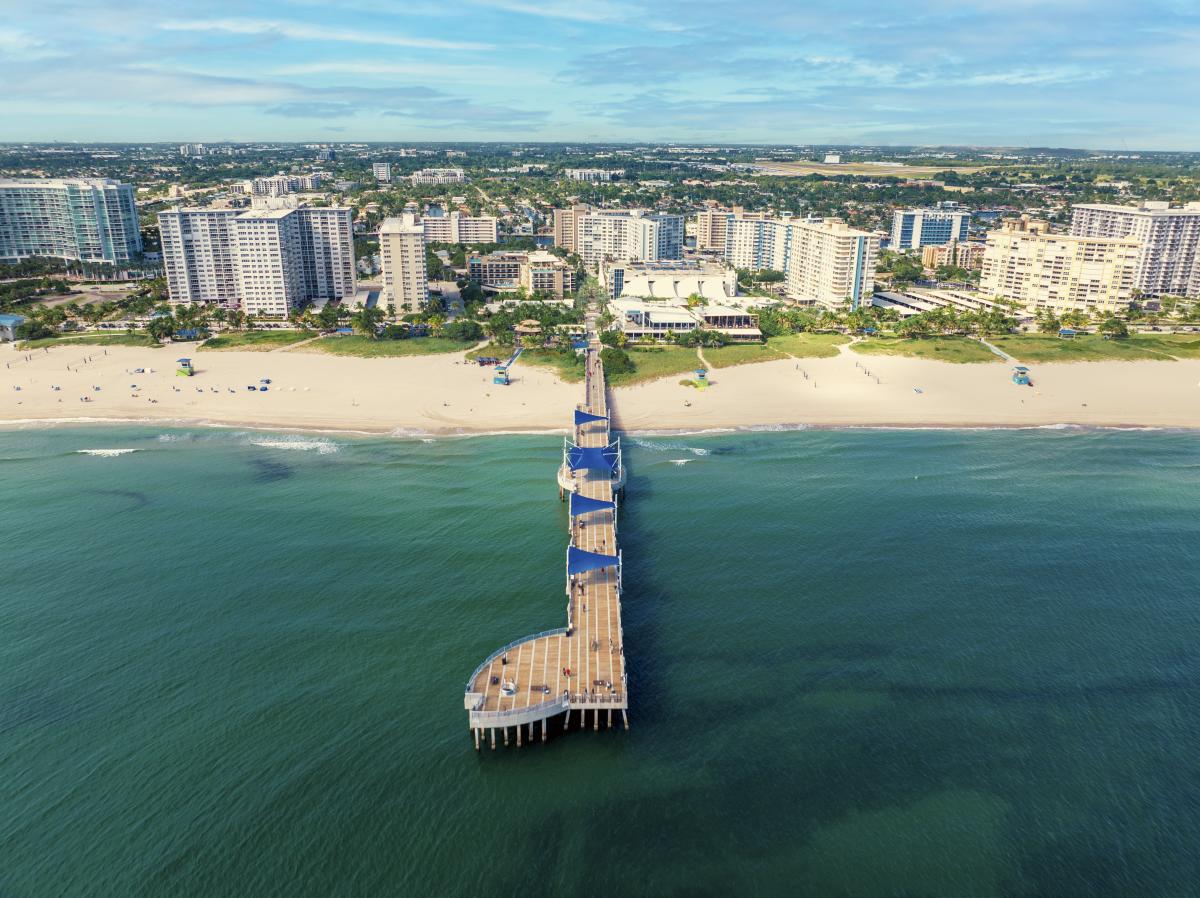 Pompano Beach Pier Drone