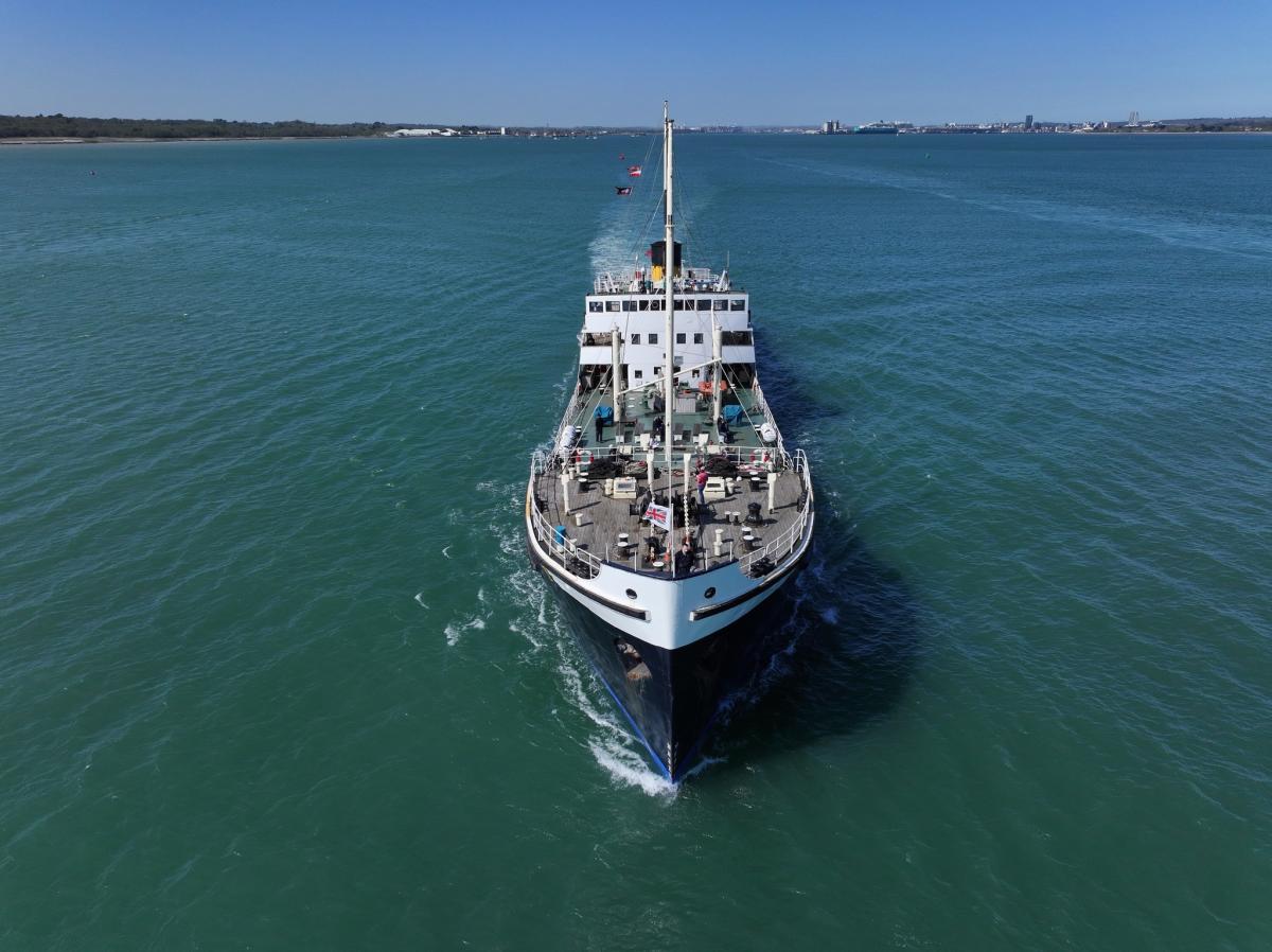 Steamship Shieldhall sailing on the Solent