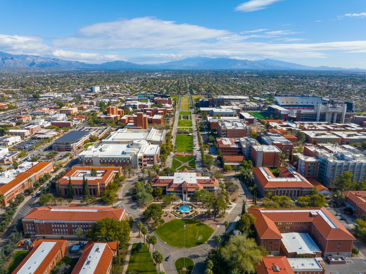 aerial photo of UofA campus