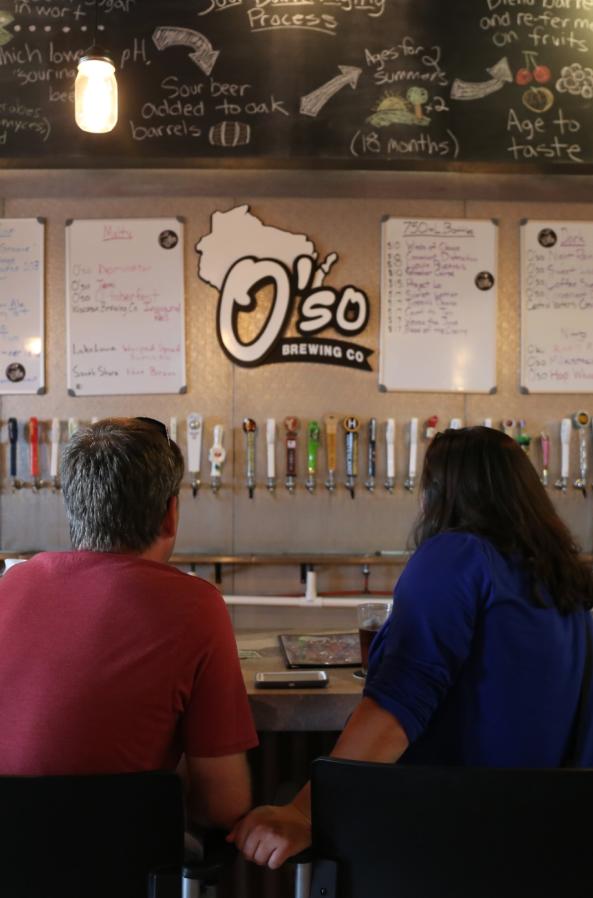 Taste one of Wisconsin beers on tap at the O'so Brewing Company Tap House, before or after a tour.