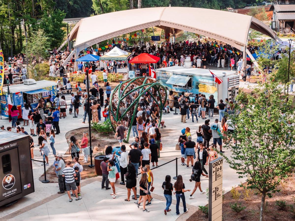 Picture of a crowd at a music festival at the Orion Amphitheater