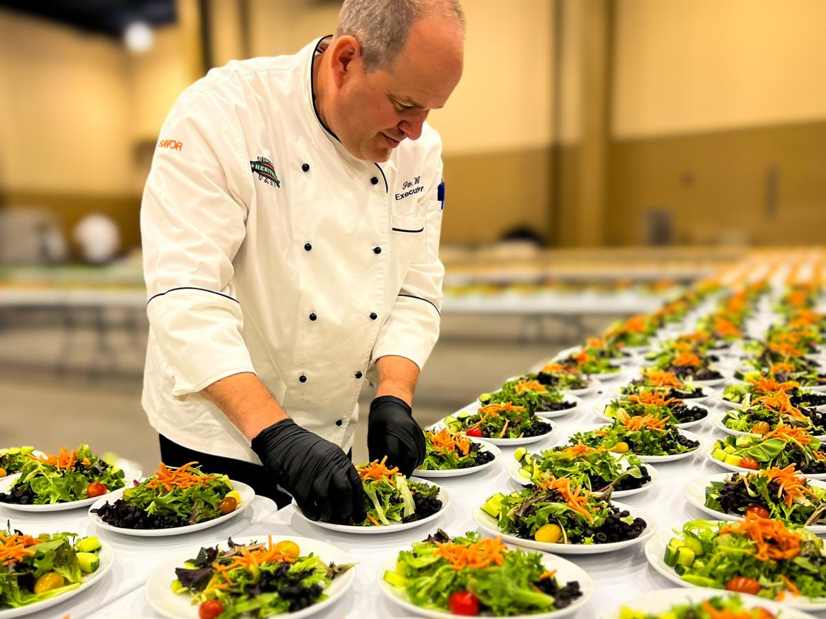 Executive Chef Jim Plating Salads