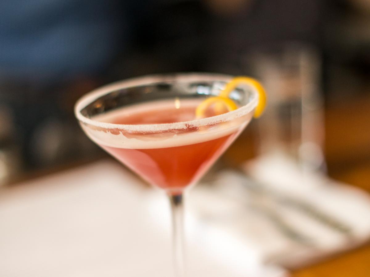 Copy of Pink cocktail in martini glass