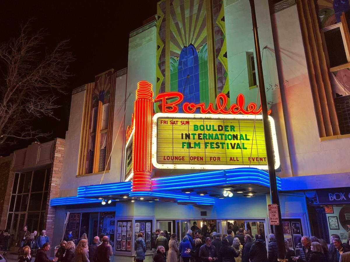 Boulder Theater with Boulder International Film Festival Marquee