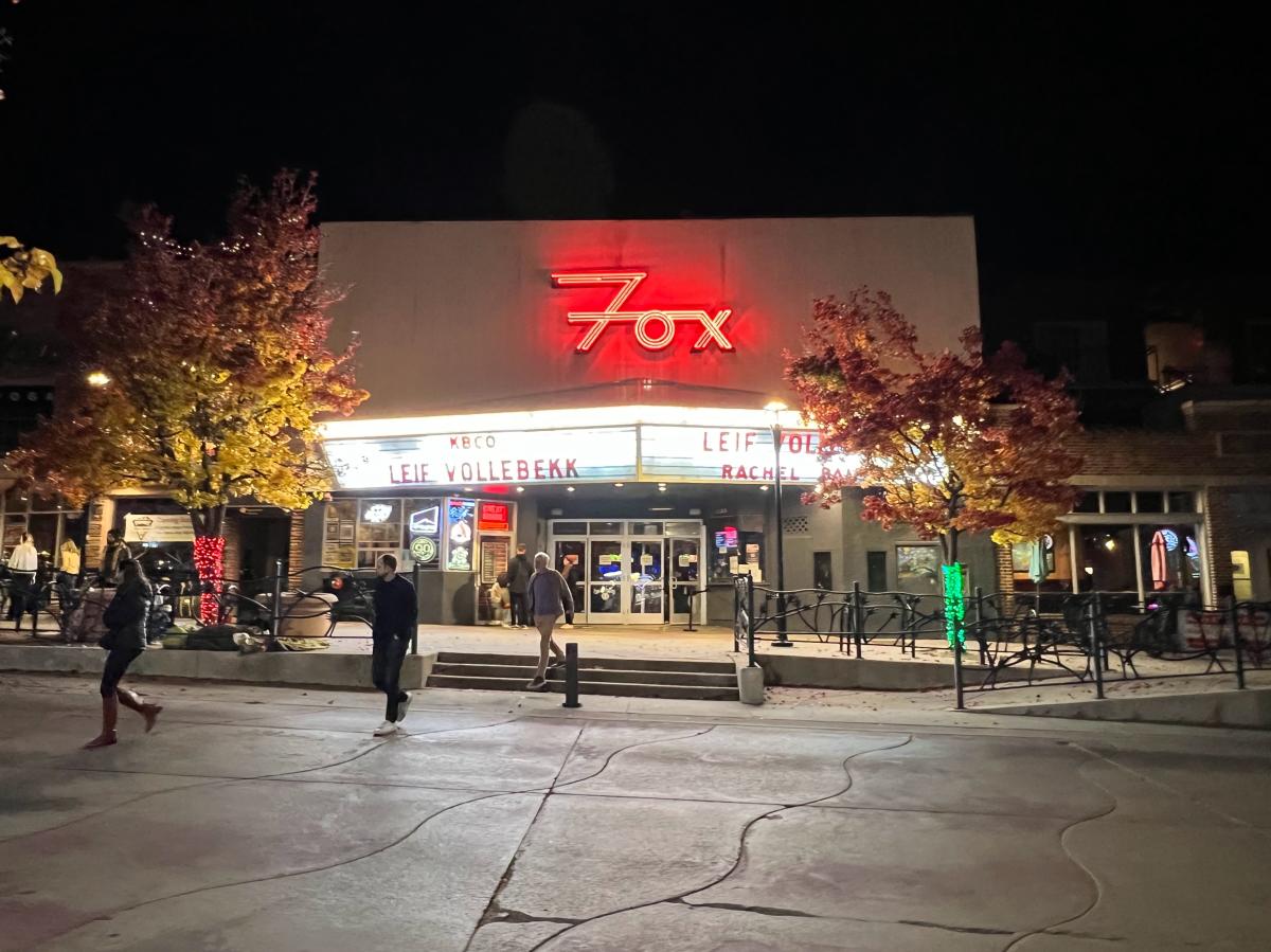The front marquee of Fox Theatre in Boulder