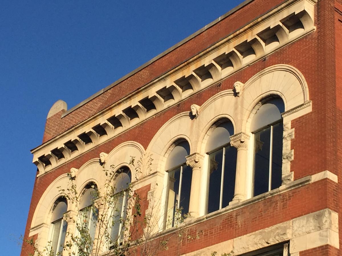 architectural detail on buildings in Clarksville