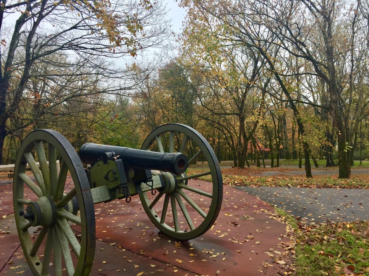 Fort Defiance Cannon in Fall