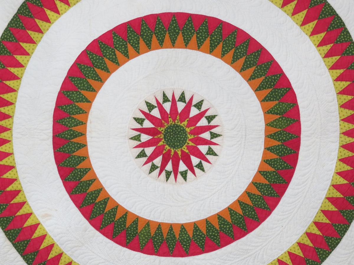 Bullseye, ca. 1870 quilt at the Allentown Art Museum
