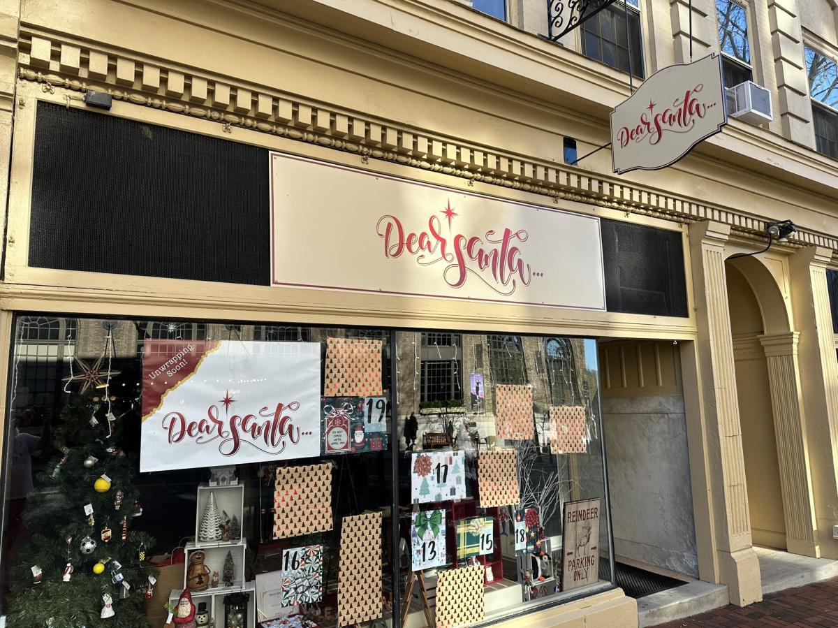 The exterior of Dear Santa, a Christmas store on Main Street, Bethlehem, PA