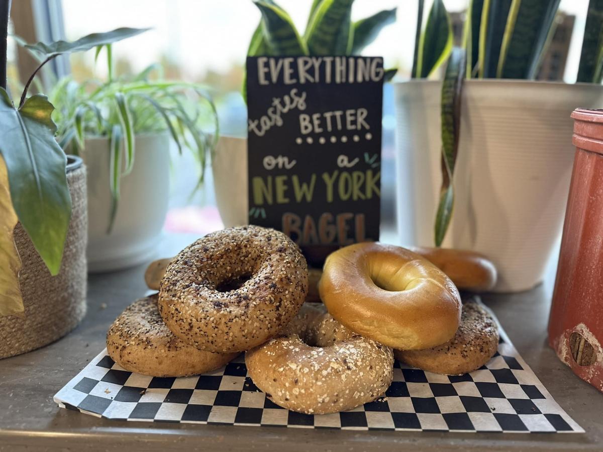 new york style bagels from nuts about coffee in elizabethtown