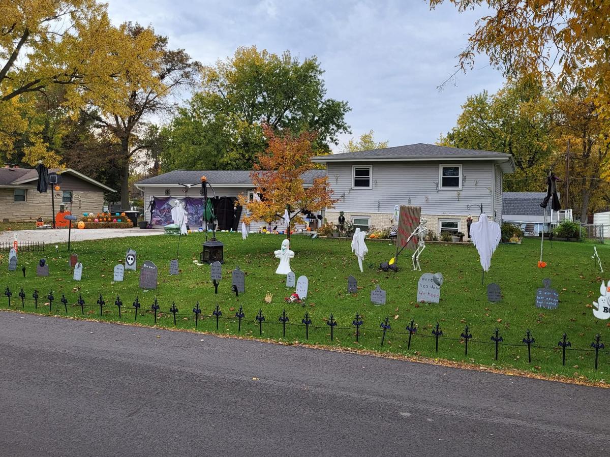 Halloween Lights Display at 5233 Woodway Drive, Fort Wayne. Halloween Lights Display at 5233 Woodway Drive, Fort Wayne.