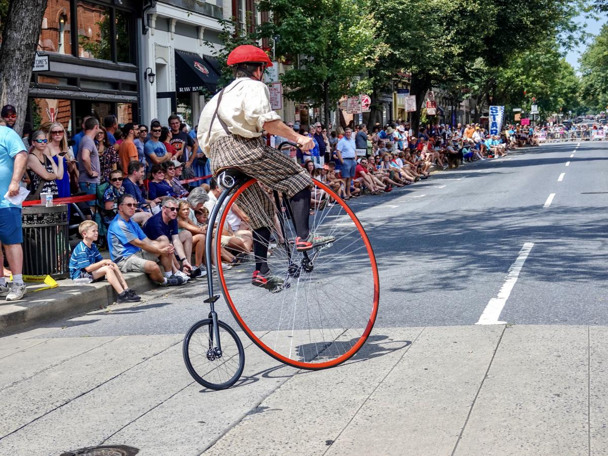 Annual High Wheel Bike Race in Downtown Frederick, MD