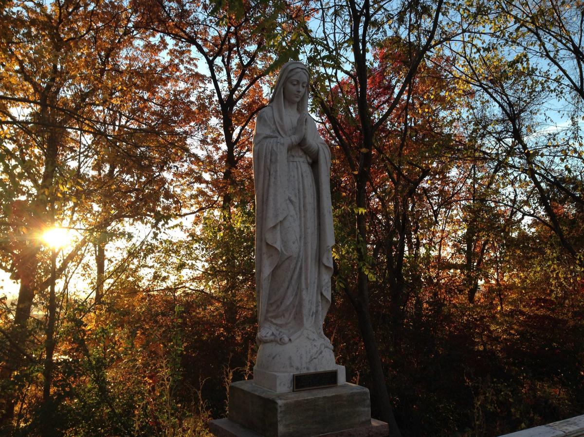 Statue At The National Shrine Grotto In Frederick County, MD