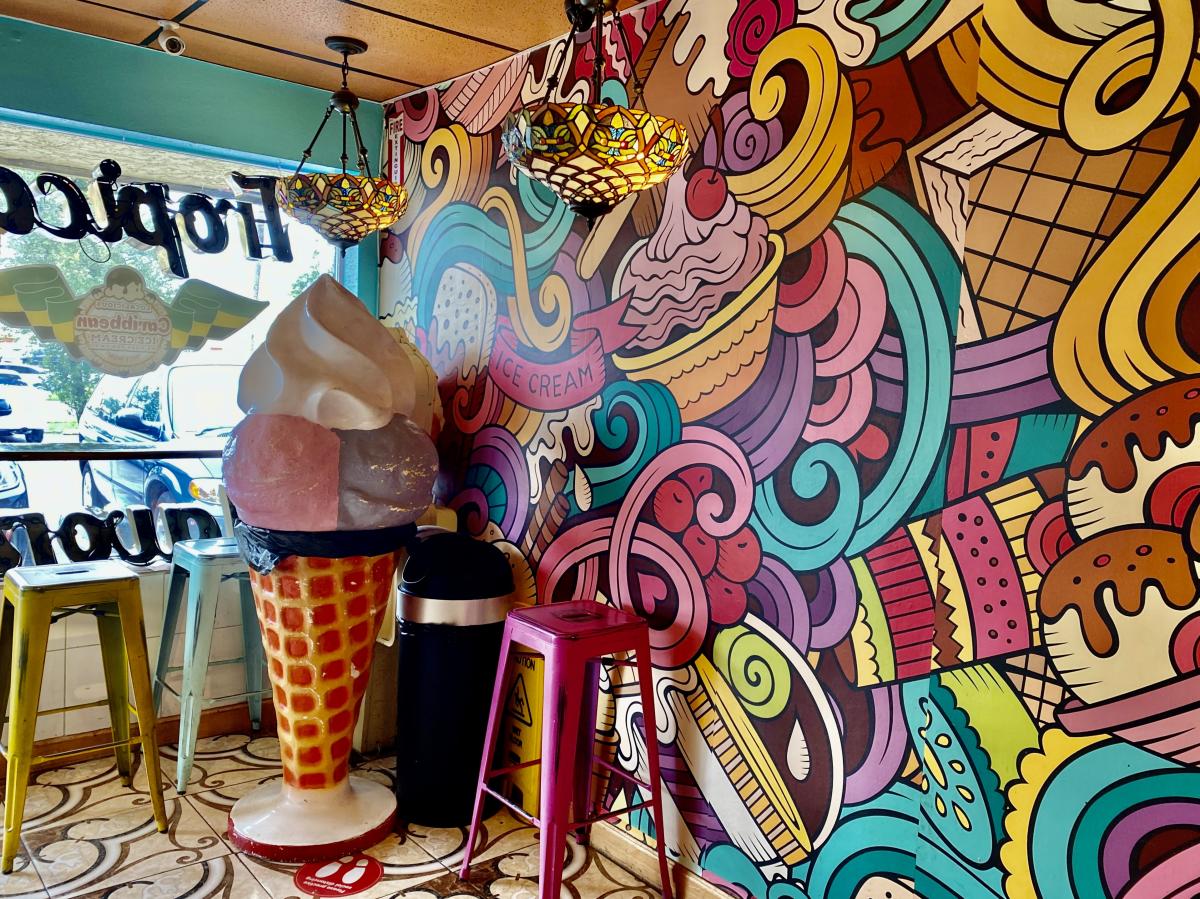 Inside view of the Localicious Caribbean Ice Cream