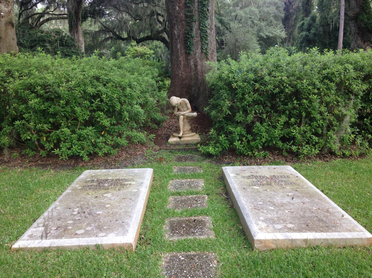 The Boy with the Thorn is one of the most popular statues to find in the historic Christ Church Cemetery on St. Simons Island, GA.