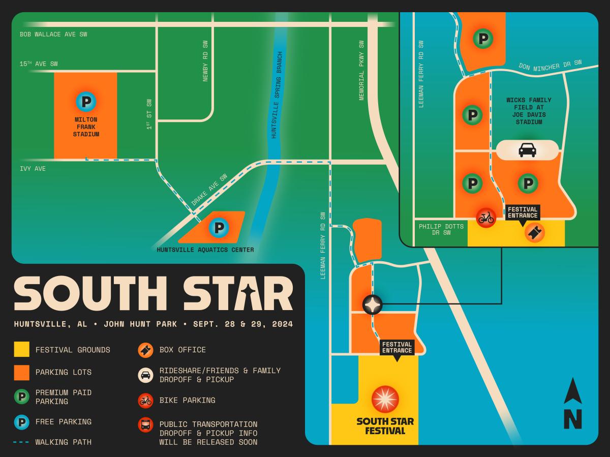 South Star Parking Map
