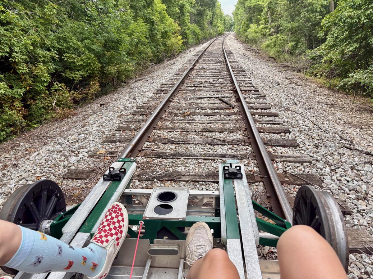 Nickel Plate Heritage Railroad rail bike, Noblesville