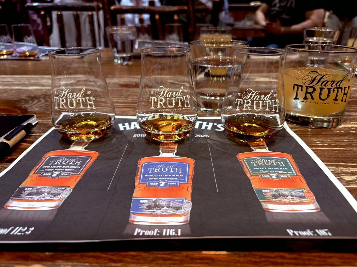 Hard Truth Distillery whiskey tasting