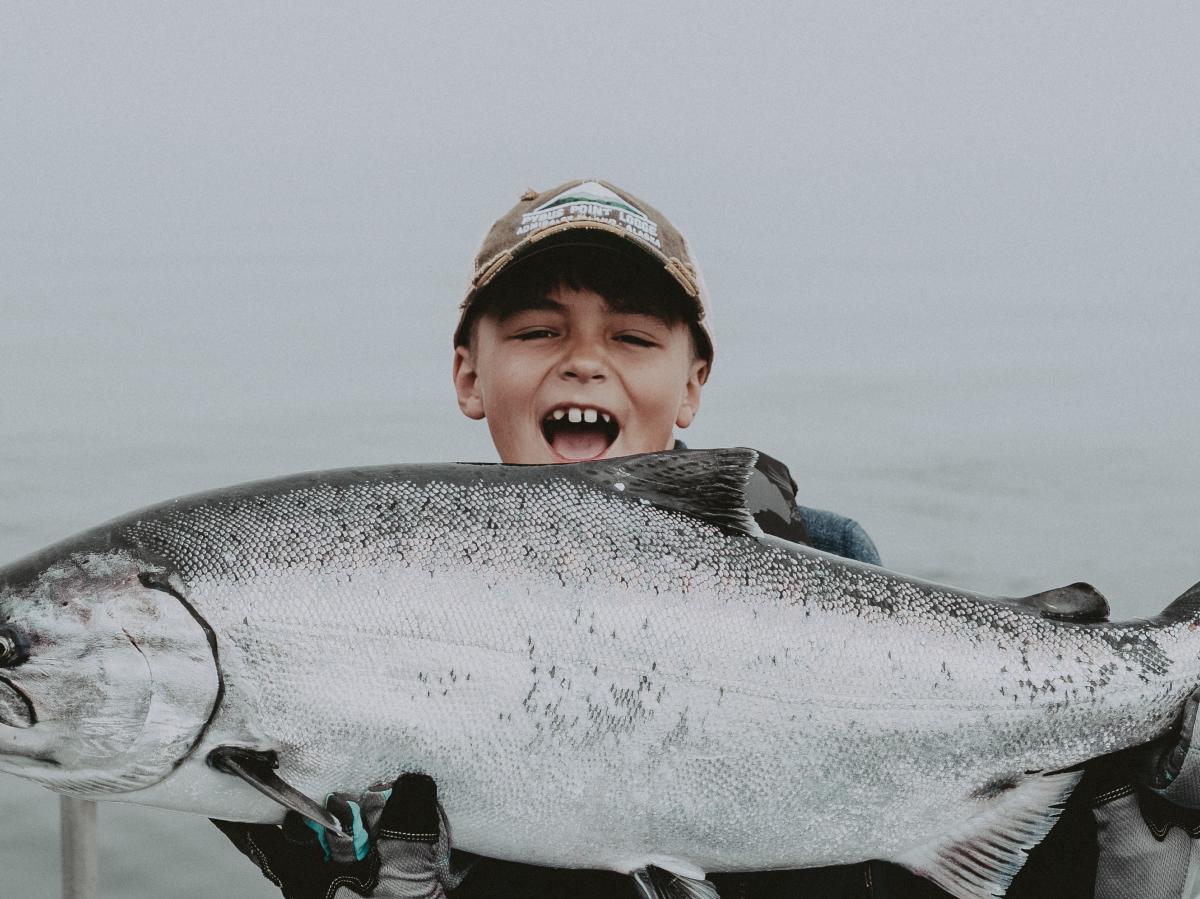 Pybus Point Kid with Salmon