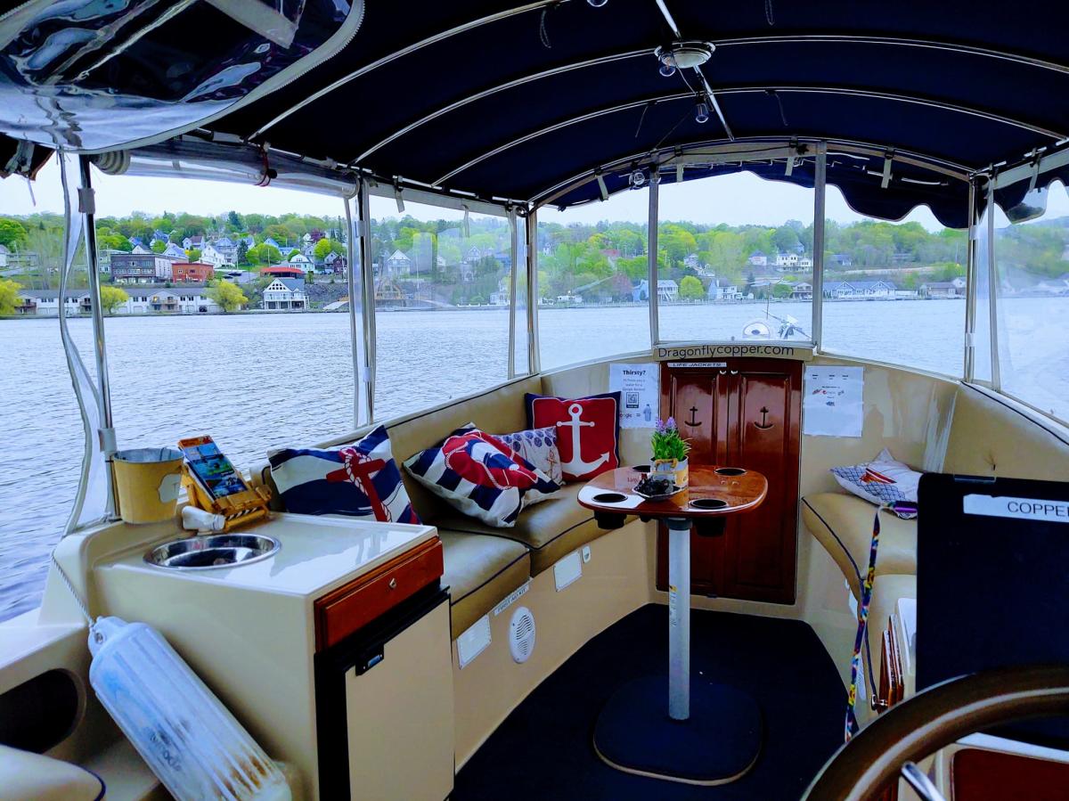 Interior of the SS. Dragonfly of Copper Country Boat Tours