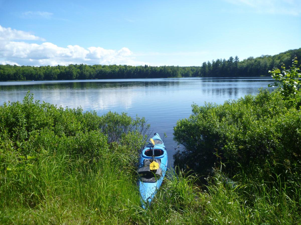 Kayak at Lake Perrault