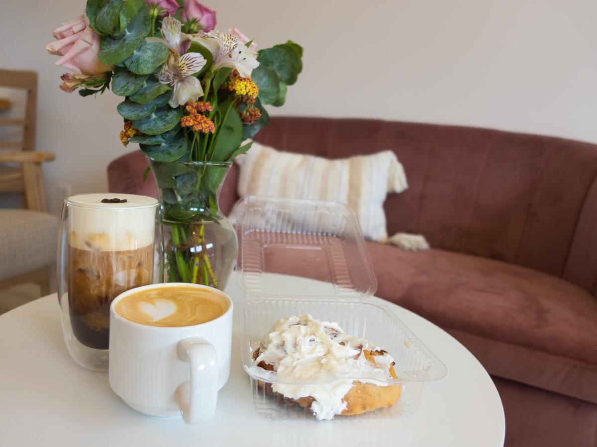 Coffees and pastry at Camp Coffee