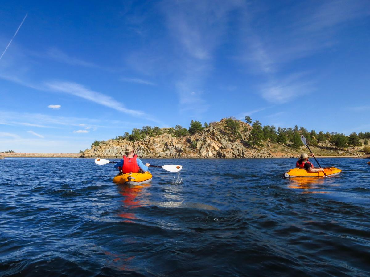 Paddling kayak rentals on North Crow Reservoir