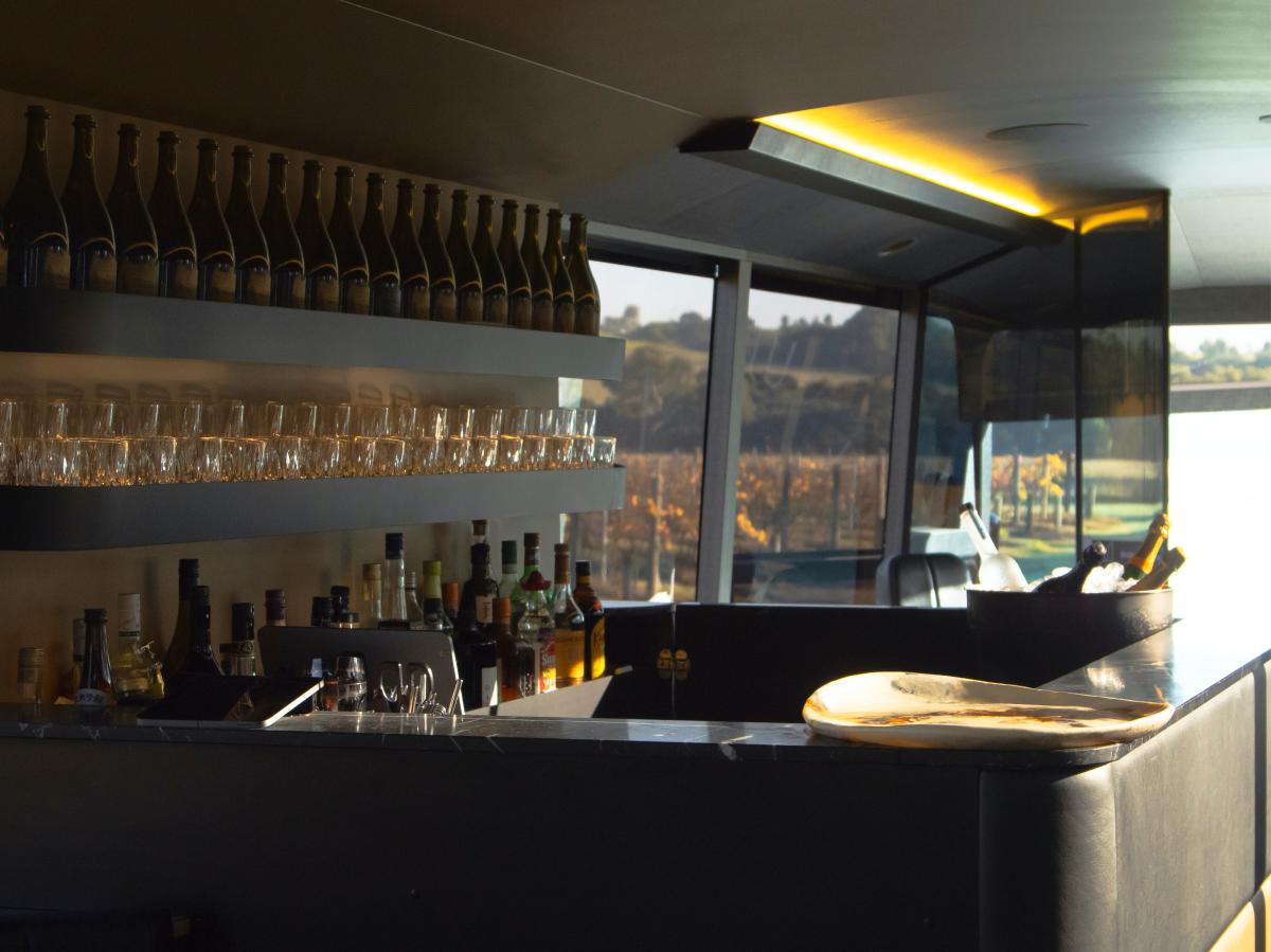 Luxury coach with onboard bar