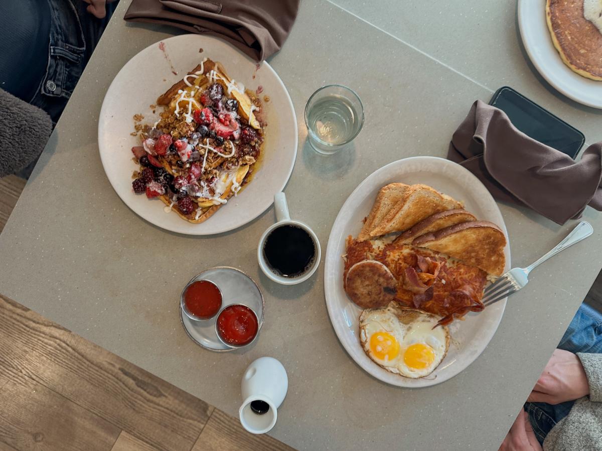 breakfast plates at Tally's silver spoon in downtown rapid city, sd