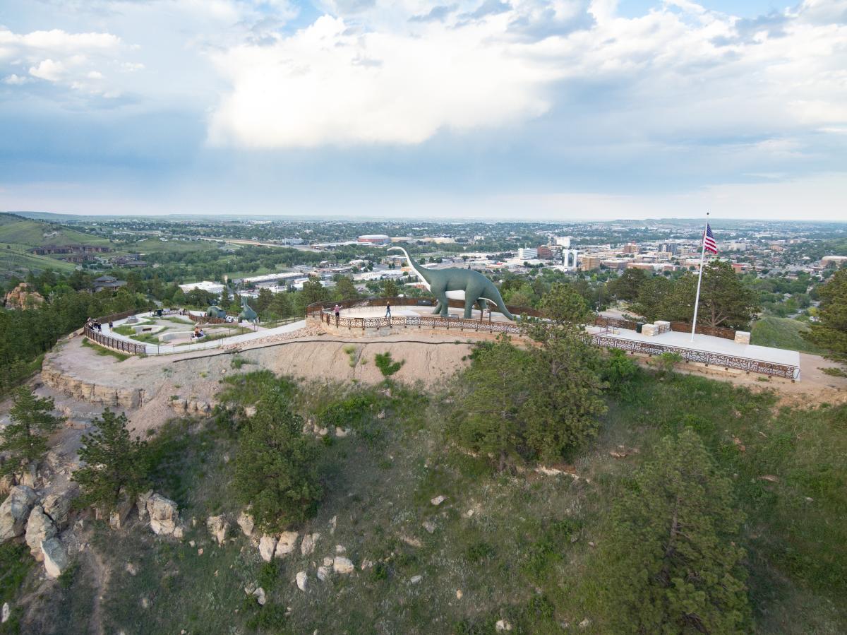 Dinosaur Park Aerial Looking East
