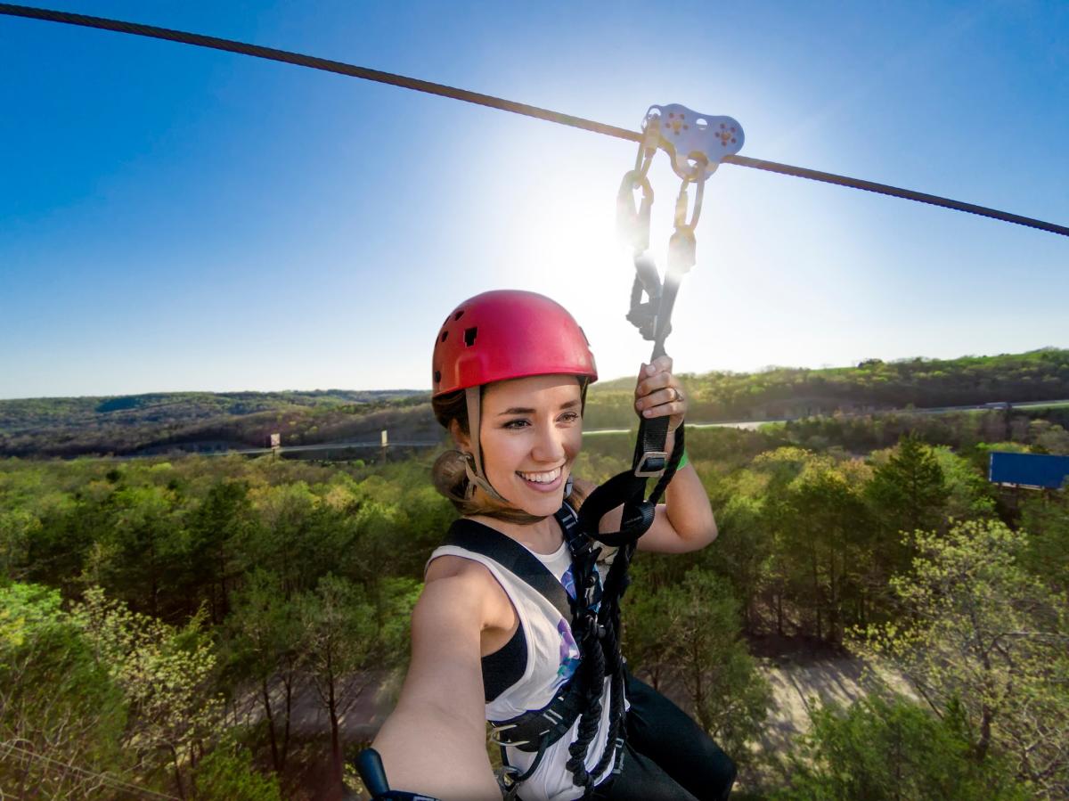 Ziplining at Branson Zipline