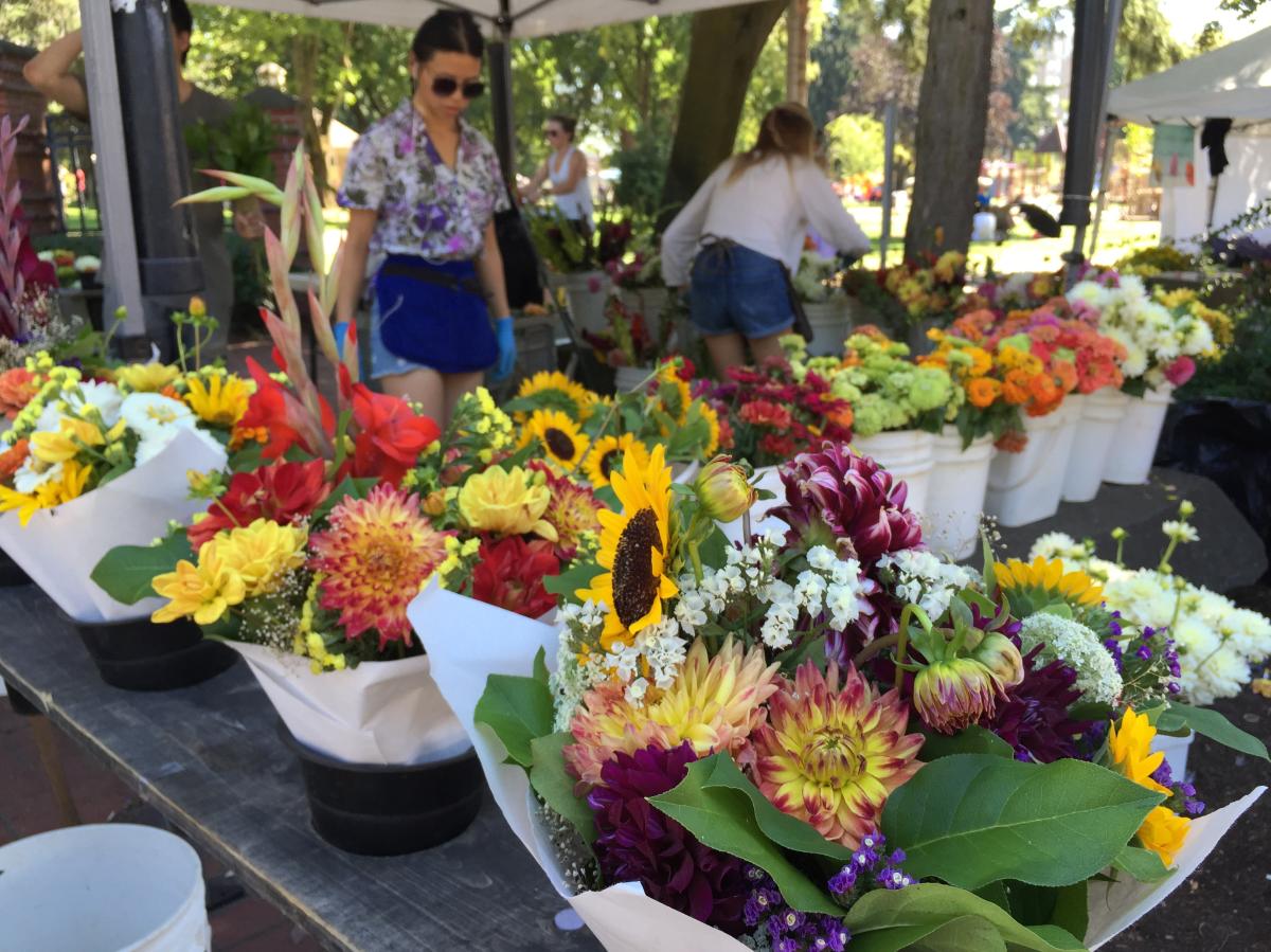 Flowers at the Vancouver Farmers Market