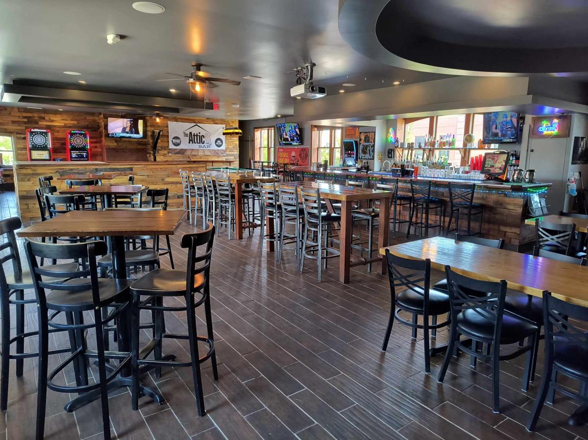 The private dining room at The Depot is set up for guests