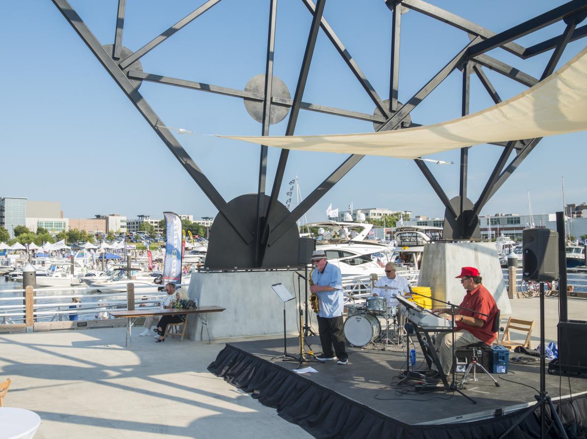Concert on Port City Marina's Event Pier