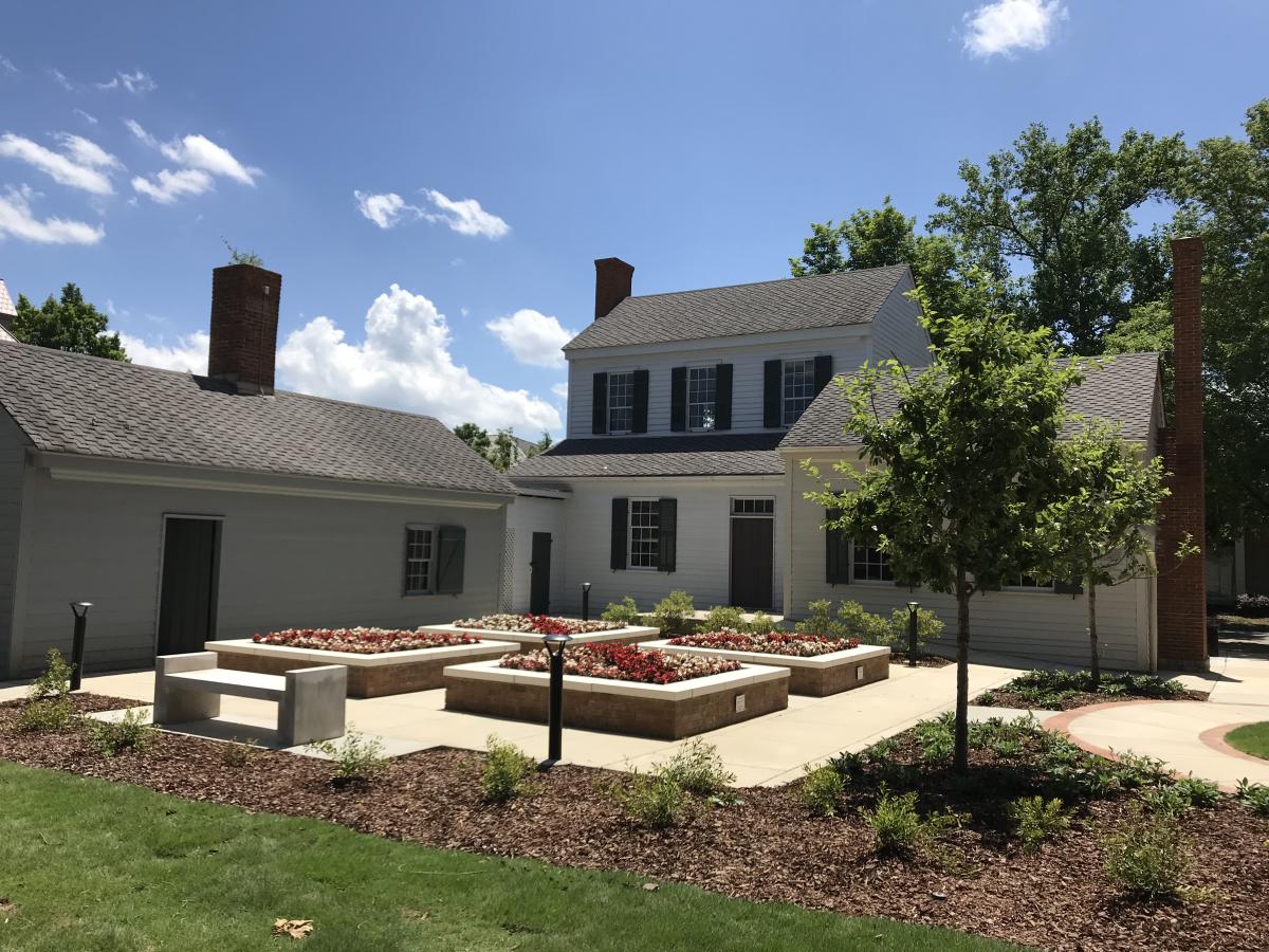 A courtyard at Constitution village.