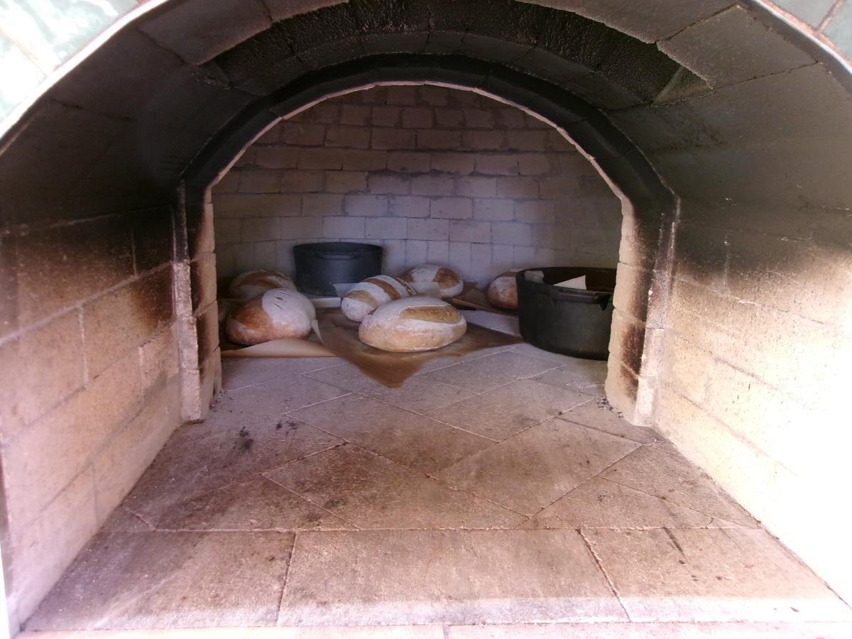 Loaves of bread bake in the oven at Sherwood Coffee n Bread.