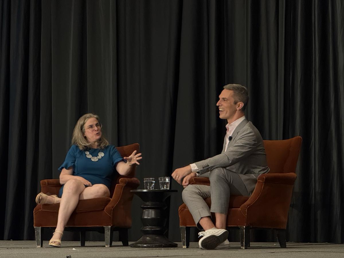 A photo of the keynote speaker event with Ari Shapiro during the PRSA Travel and Tourism conference at Hotel Albuquerque.