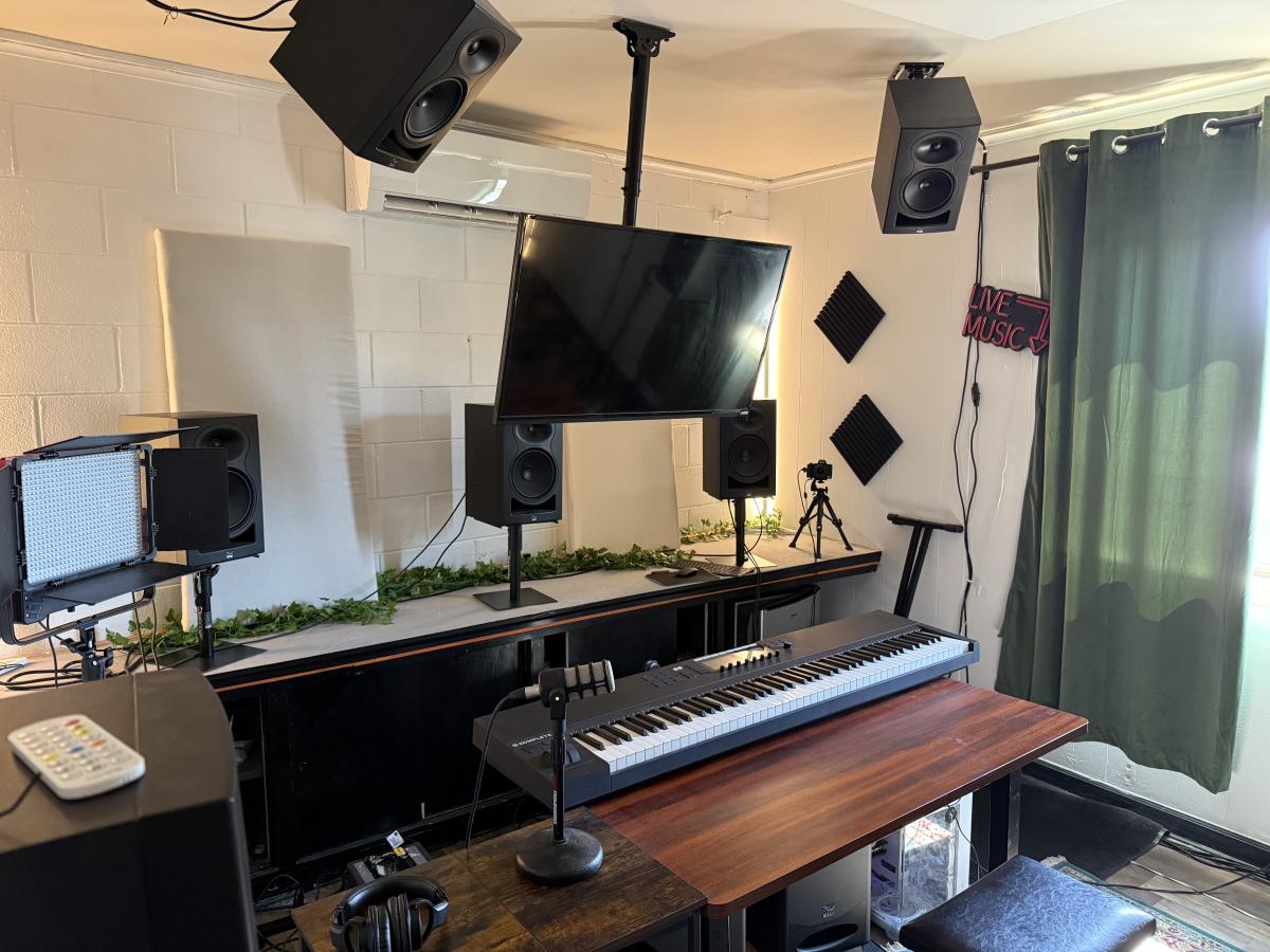 The recording room at Vault Studios.