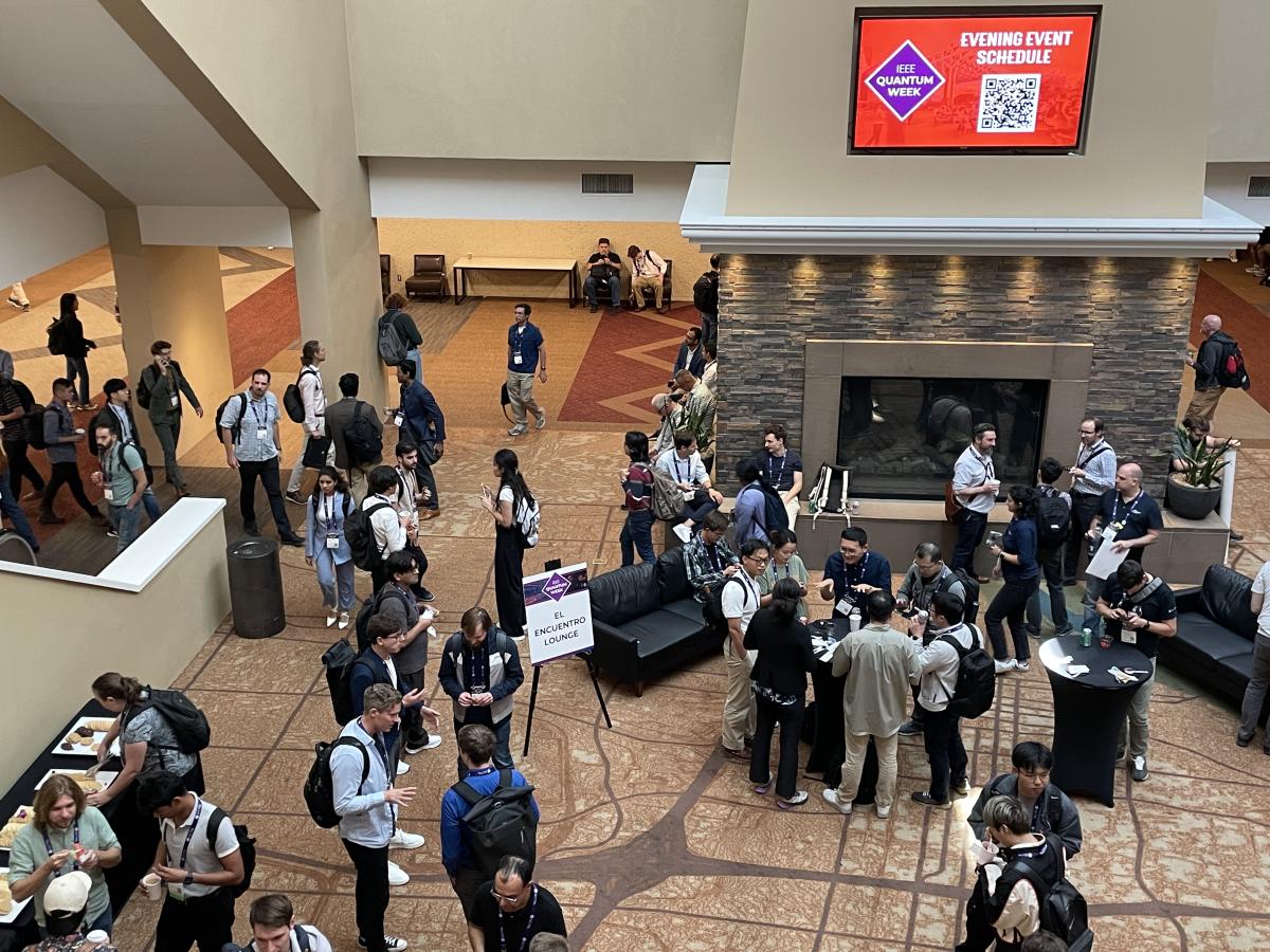 Attendees of IEEE Quantum Week gather in the Convention Center.